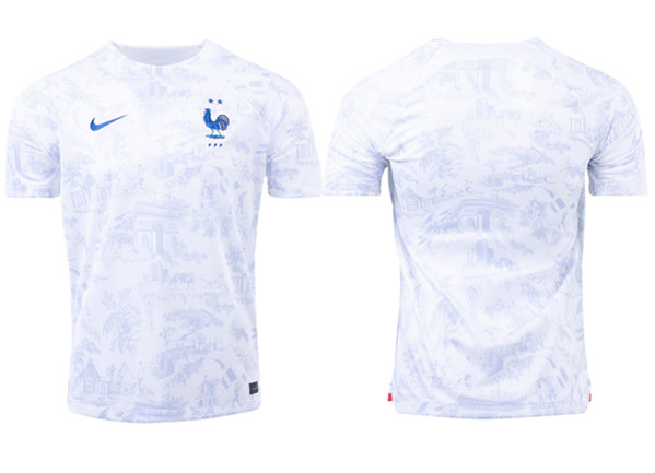 Men's France Blank 2022 White Soccer T-Shirt